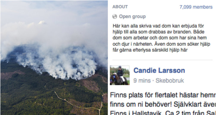 Skogsbrand, Facebook, Västmanland, Sala